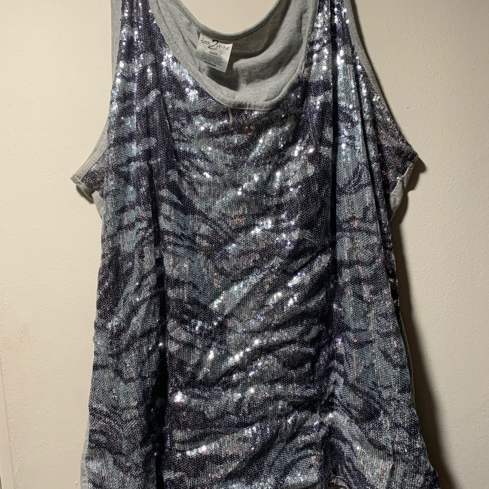 Avenue Sequin Tank Top